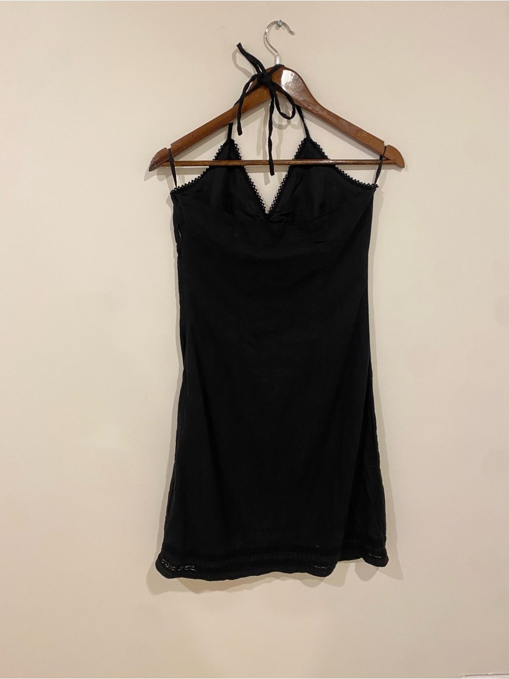 Poet Black Lace-Trim Slip Dress - Picture 3 of 5